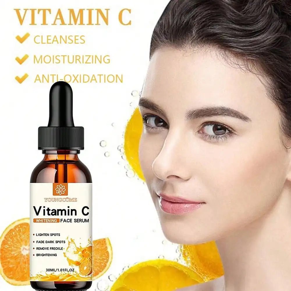 Vitamin C Facial Essence Contains Hyaluronic Acid, Dark Spot Remover, Moisturizing Repair, Anti - aging Essence Facial Skin Care 30ml/50ml - GlowPerfectionskin careMy Store