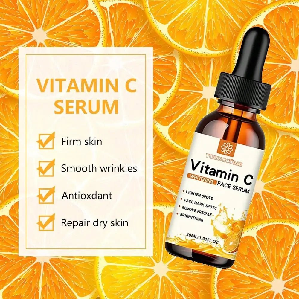 Vitamin C Facial Essence Contains Hyaluronic Acid, Dark Spot Remover, Moisturizing Repair, Anti - aging Essence Facial Skin Care 30ml/50ml - GlowPerfectionskin careMy Store